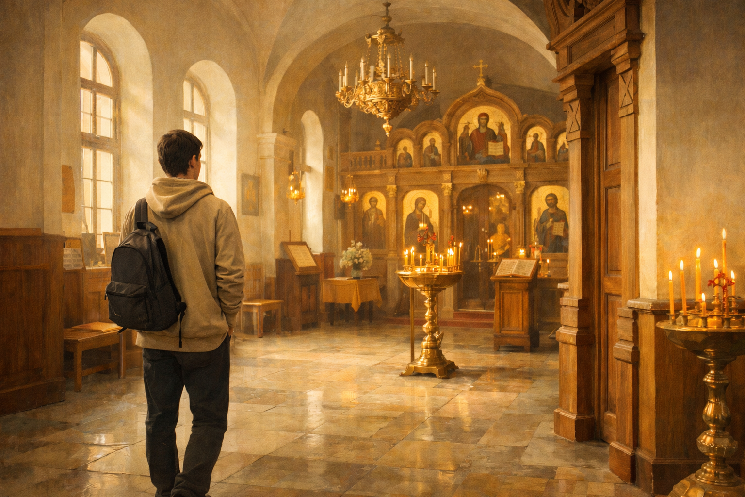 Первый тихий вход человека в православный храм без тревоги и давления.